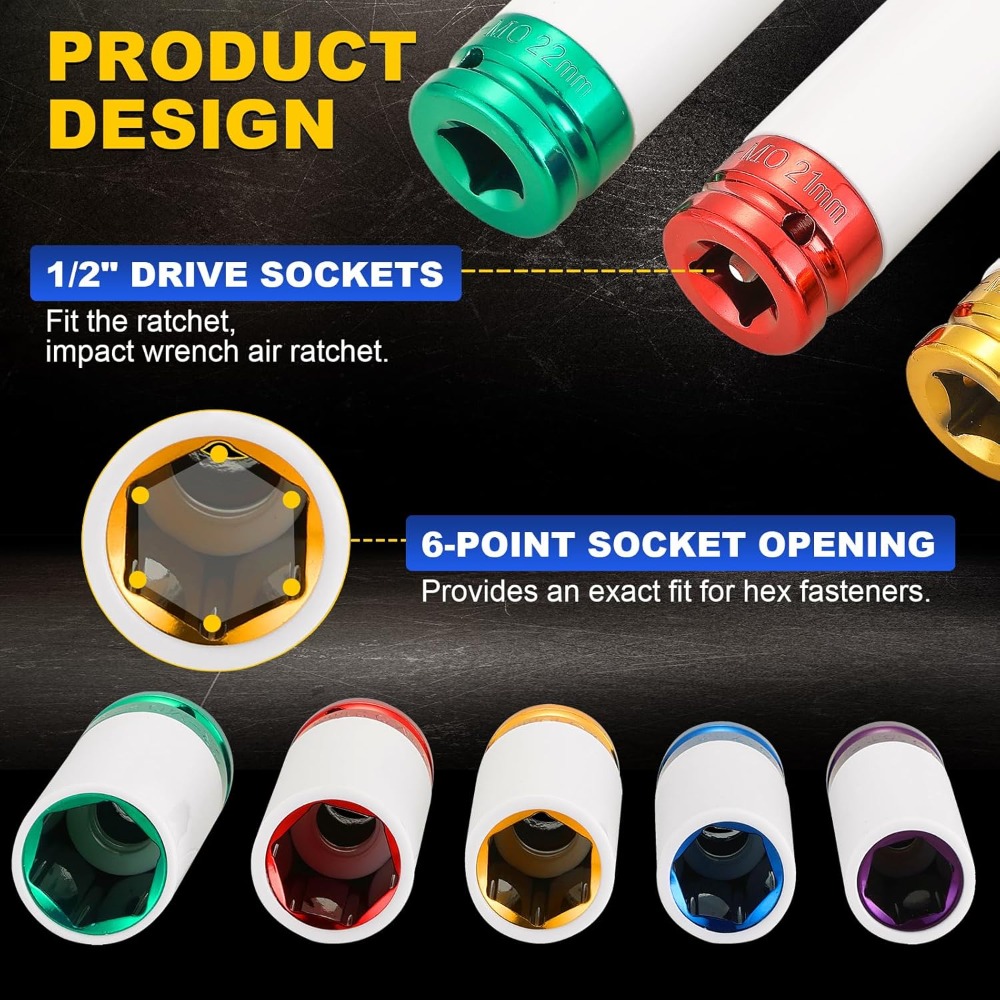 Set di Chiavi a Bussola per Da - Impact Socket Thin Wall Deep Metric Set recensione e prezzo
